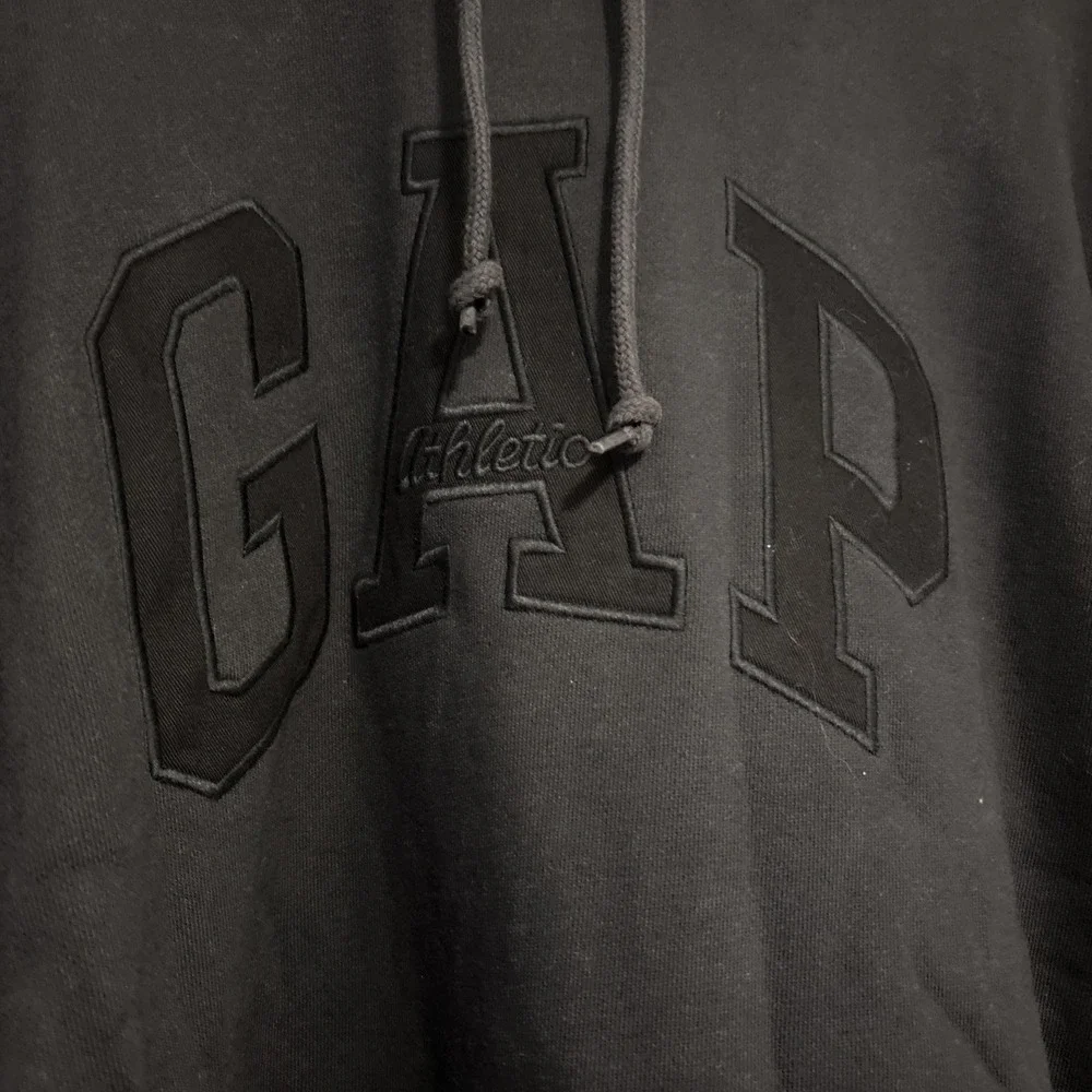 Gap Men's X-Large XL‎ Arch Logo Hoodie Sweatshirt Black Oversized Relaxed NWT - Picture 2 of 4